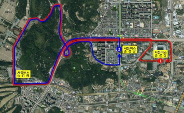 1. 셔틀버스 운행 구간