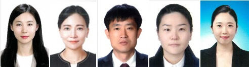 왼쪽부터 남미선, 장수미, 박병섭, 김선형, 이혜진)