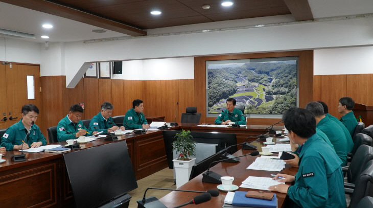 난박범인 금산군수, 재난안전대책회의 주재