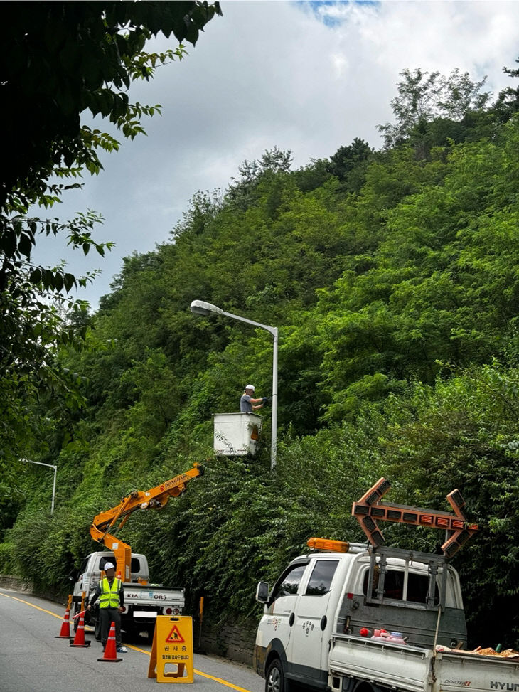 의정부시, 추석 명절 대비 서부로 도로조명시설 일제점검