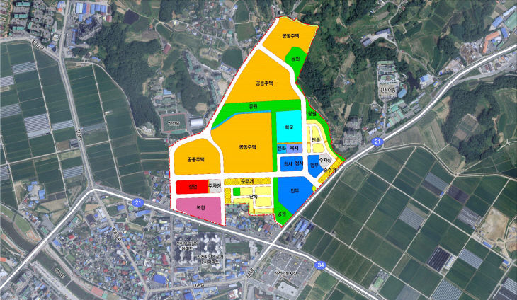 성석지구 토지이용계획(항공사진) (1)