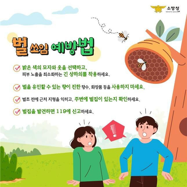 벌쏘임 예방법 사진