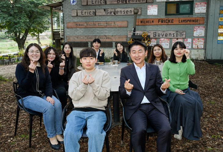 김동근 의정부시장, 카페무지개로 직원들에게 감사와 격려의 말