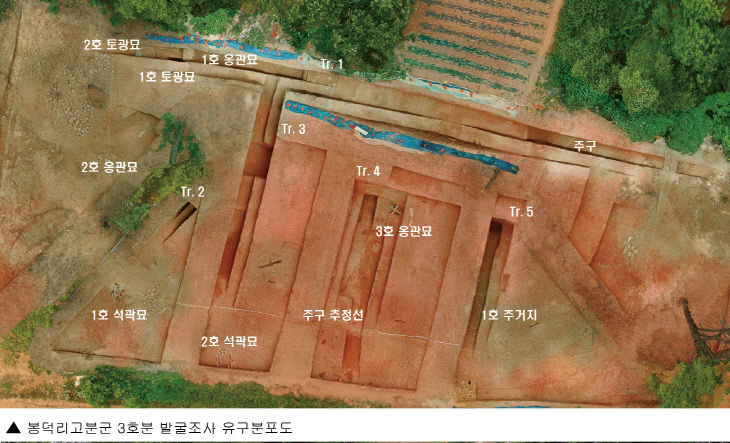 봉덕리 고분군 유구분포도