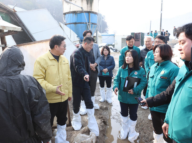 김동연 경기지사, ‘평택·안성’ 대설피해지역 방문