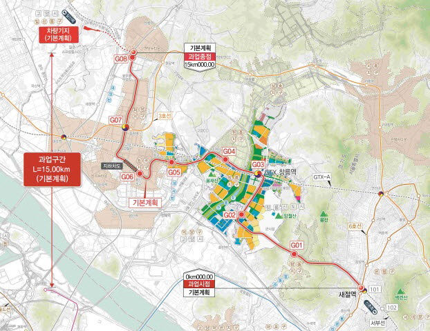 경기도, '고양은평선' 3기 신도시 광역철도 가운데 첫 기본계획