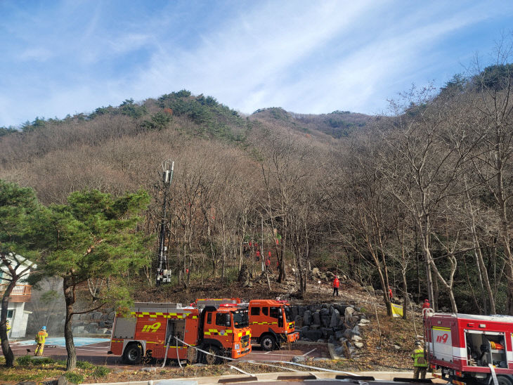 산불 훈련 사진