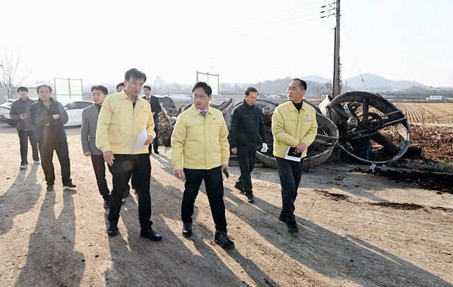 오후석 경기도 행정2부지사, 평택 폭설 피해현장 찾아 복구진행