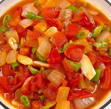 토마토.양파 볶음(사진)