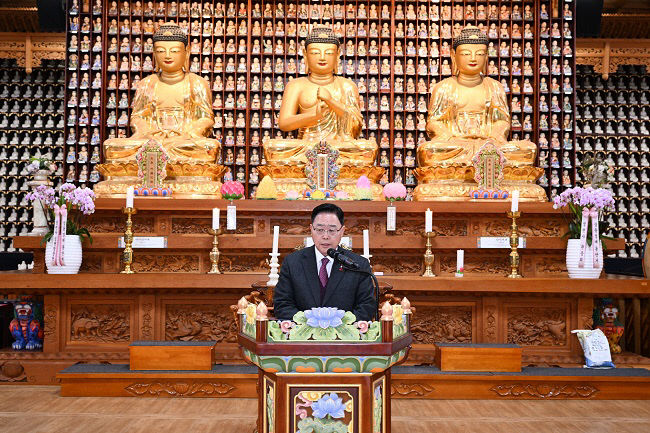 강수현 양주시장, '양주시정 발전 기원 신년하례법회' 참석 시