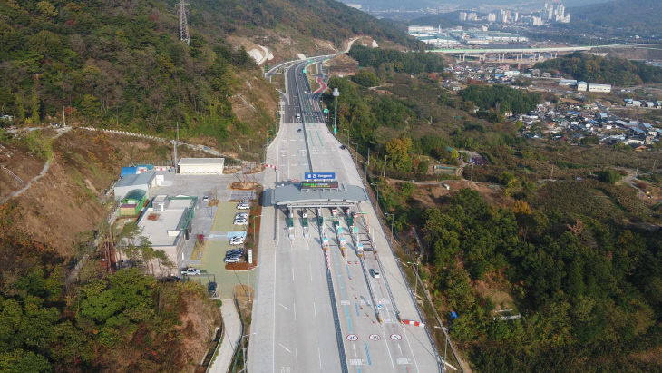 지개남산간 연결도로 전경