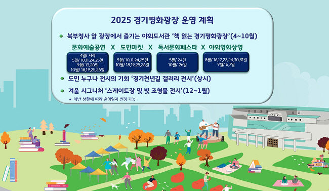 경기도, 2025년 야외도서관과 함께하는 경기평화광장 ! 문화와