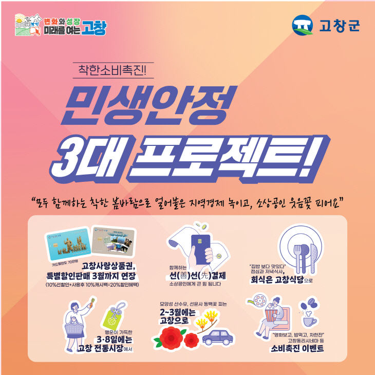 고창군 민생안정3대프로젝트 홍보 이미지 (1)