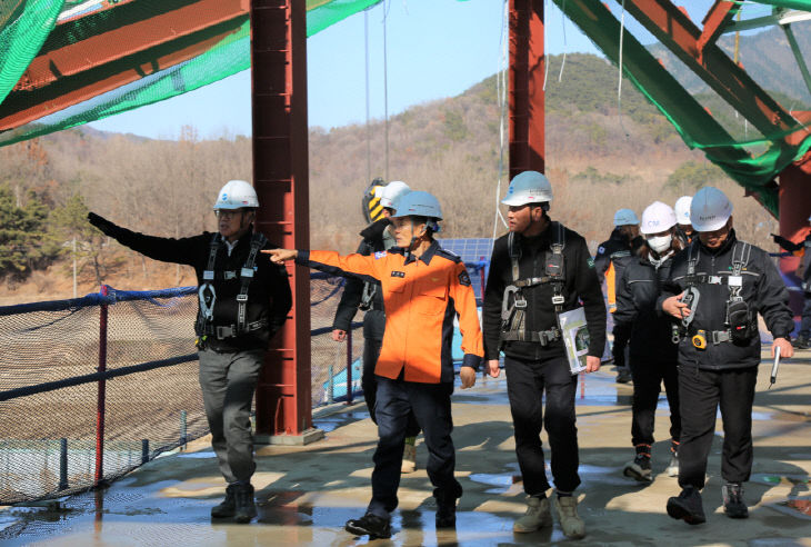 (0213)논산소방서, 대형 공사장 현장 방문... '안전 컨설팅'