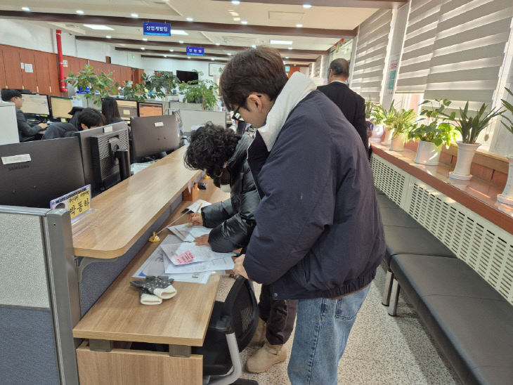 군 소음 접수 현장 사진