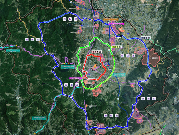 진천군 외곽순환도로 계획도 (1)