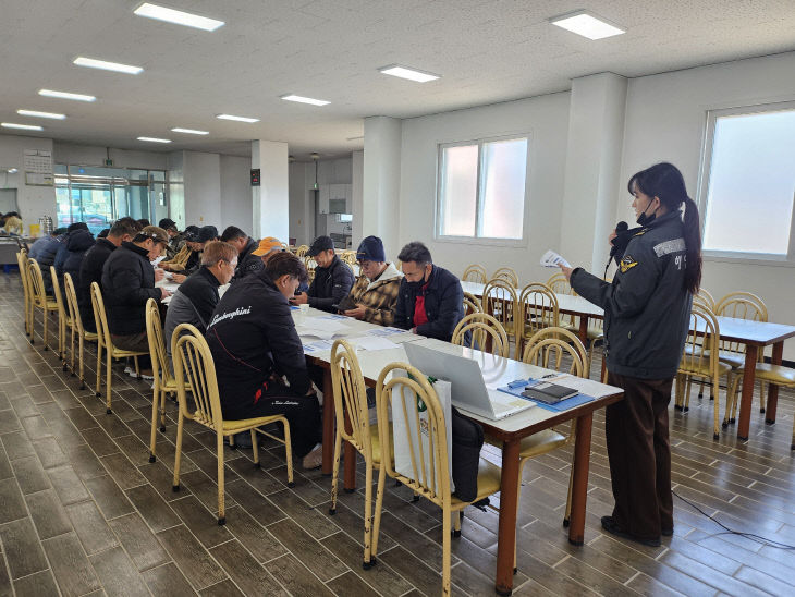 해양자율방제대(모항) 교육 사진