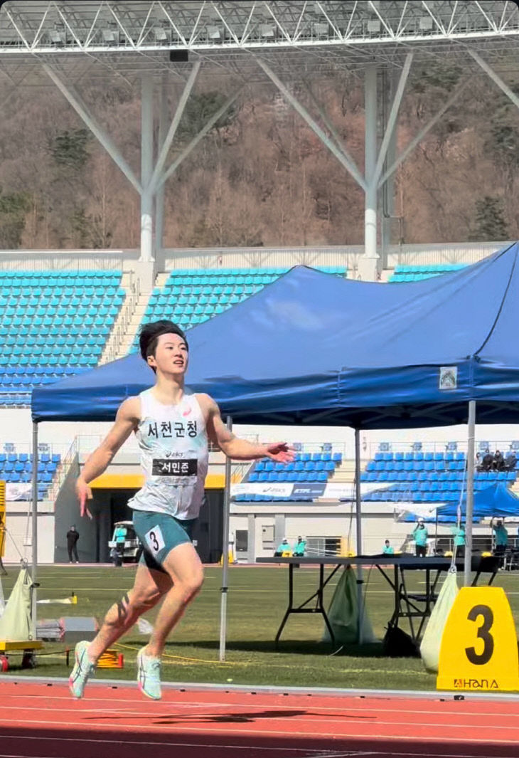 국가대표에 발탁된 서천군청 육상팀 서민준 선수