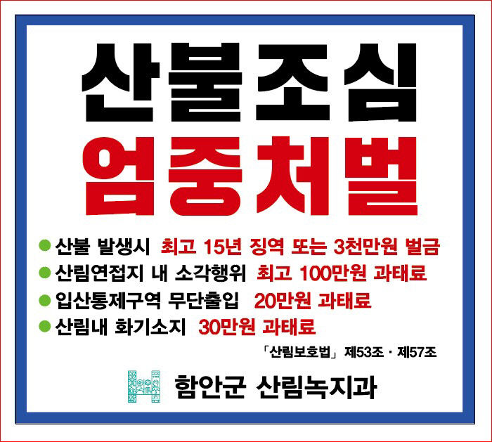 전면 입산금지 및 불예방행위제한 행정명령 해제
