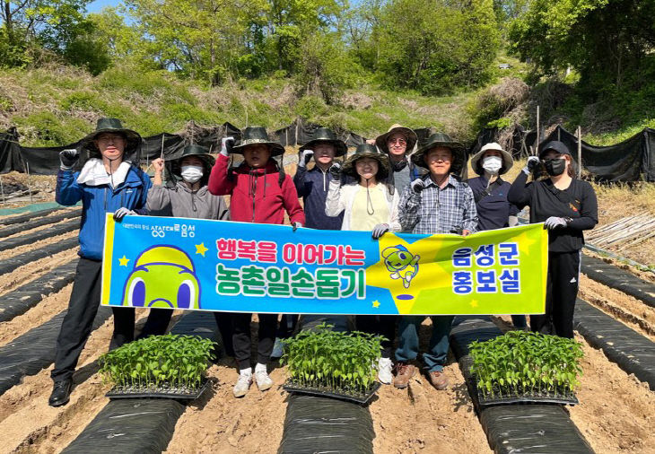 음성군 홍보실, 농번기 맞아 고추농가 일손돕기 나서