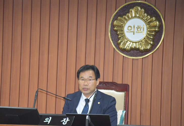 제263회 논산시의회 임시회 폐회(조용훈 의장)