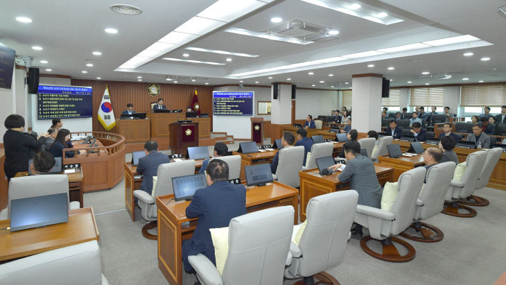제263회 논산시의회 임시회 폐회(회의장 전경)