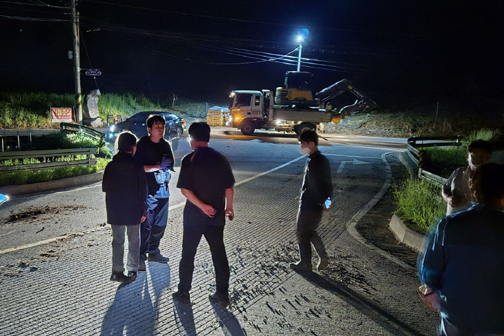 염산유출사고 대응 관련 사진