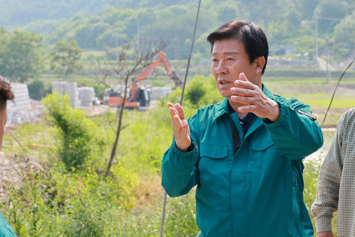 박범인 금산군수 피해복구 현장 점검