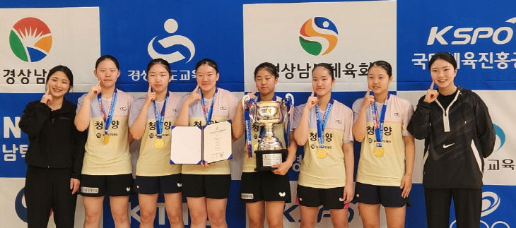 2. 청양 정산중 국소년체육대회 메달 획득