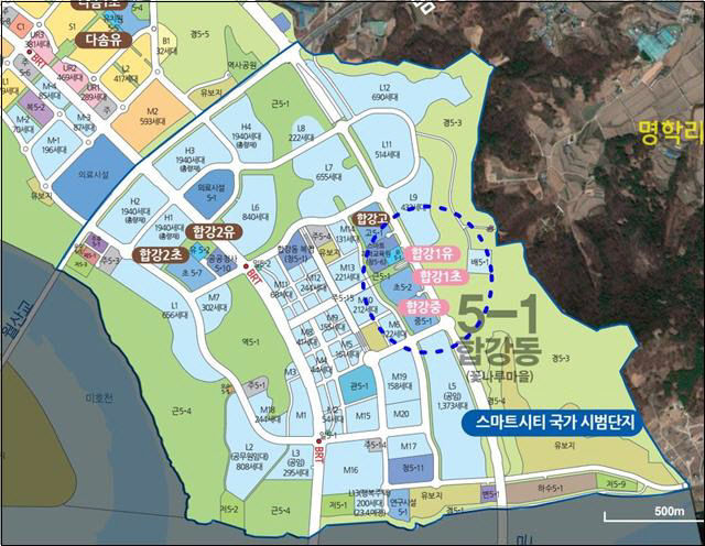 5-1생활권 학교 배치도