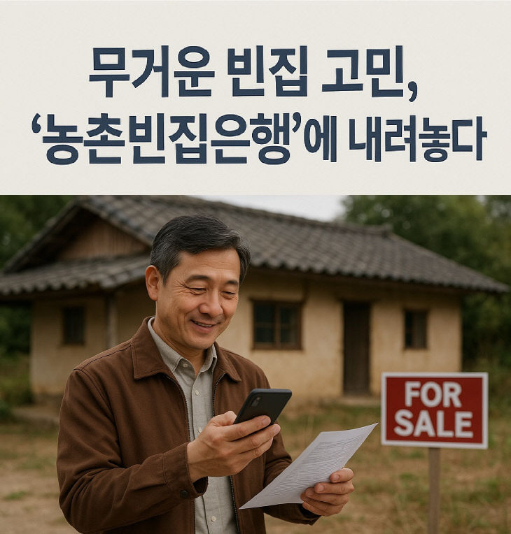 무거운 빈집 고민, ‘농촌빈집은행’에 내려놓으세요!
