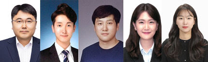 왼쪽부터 김태호, 정동수, 박경태, 정다운, 임하늘)