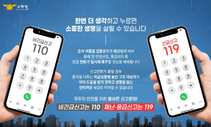 긴급-비긴급 신고 안내