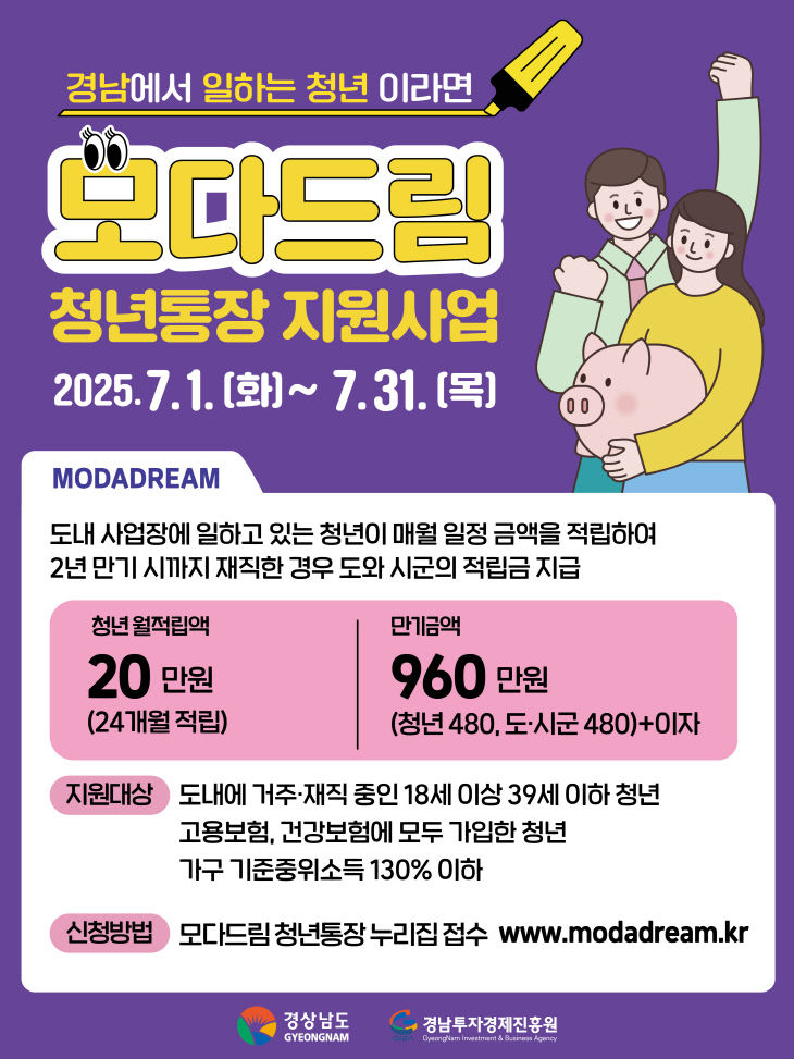 7. 모다드림 청년통장 지원사업