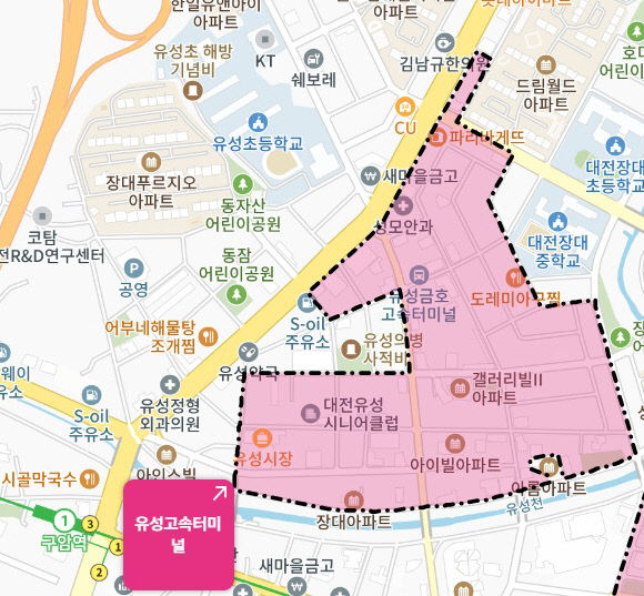 유성고속터미널 상권
