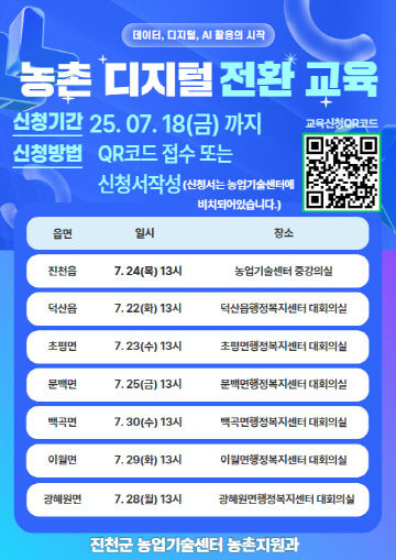 농촌디지털전환교육신청 홍보물