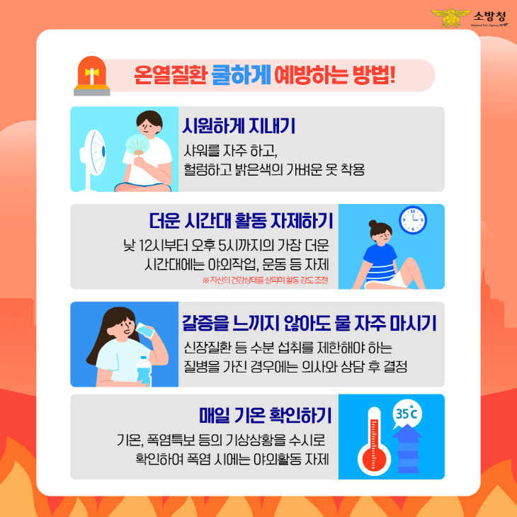 서천소방서 폭염에 온열질환 급증