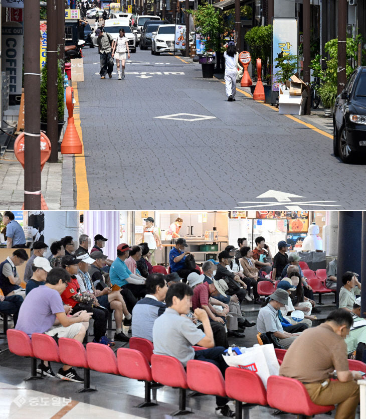 지상 ‘한산’ 지하 ‘북적’…폭염에 극과 극