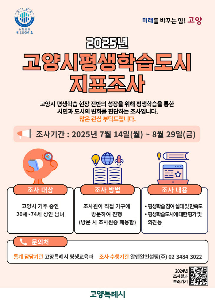 3. 고양시, 2025년 ‘고양시평생학습도시지표조사’ 실시