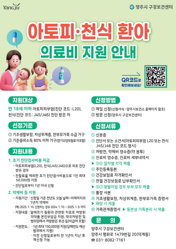 7.14.- 양주시 보건소, 아토피 천식 예방관리사업 확대 운영