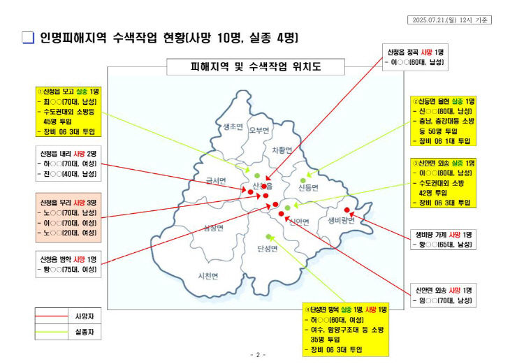 인명피해 상황도