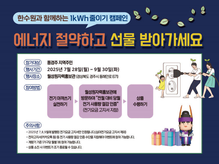 1kWh 줄이기 캠페인 포스터