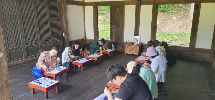 상반기 '팔성리 풍류시대' 프로그램 체험 모습.