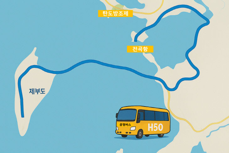 화성도시공사, H50번 노선도