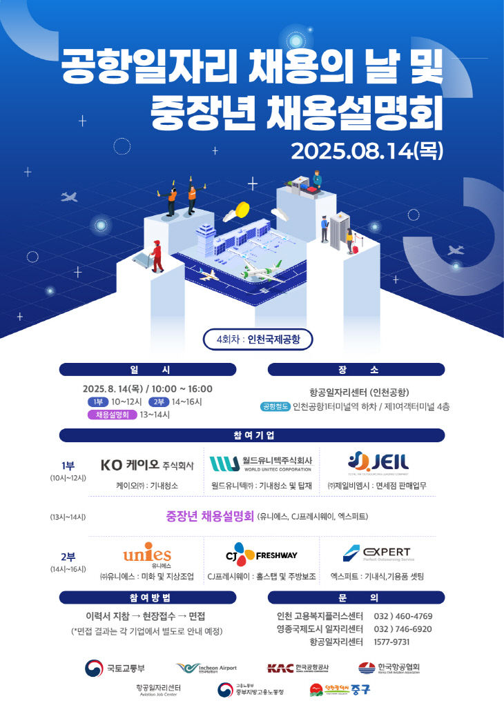 공항일자리 채용의 날 포스터)