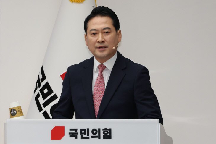 정견 발표하는 장동혁 당대표 후보<YONHAP NO-2739>