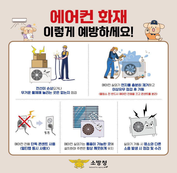 에어컨화재 예방 포스터