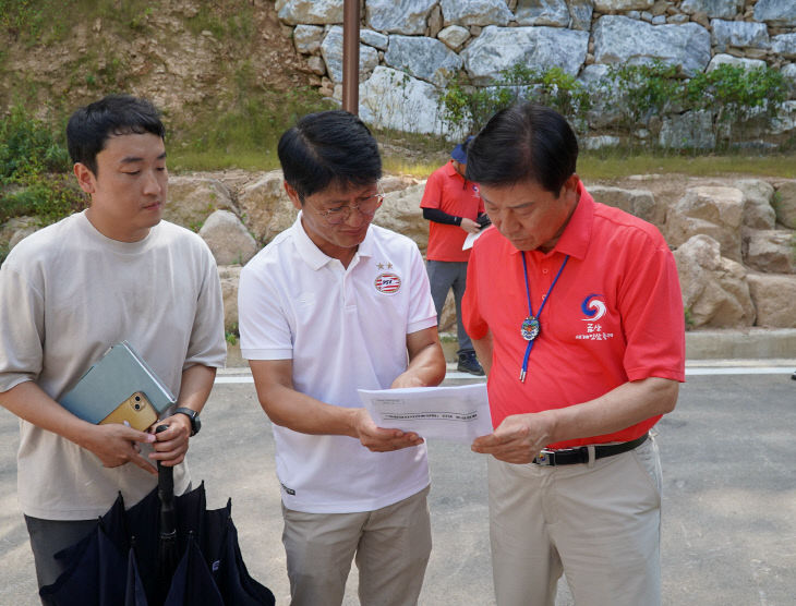 박범인 금산군수, 국립금산자연휴양림 현장점검 (금산군 사진)