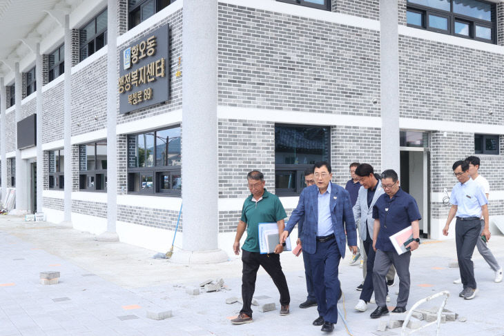 주낙영 경주시장 중부황오동 통합청사 건립 현장 점검