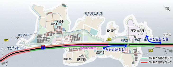 사송하이패스IC 위치도